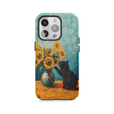 Starry Sunflowers & Cat